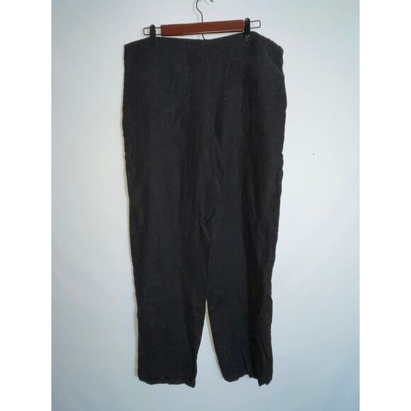 Fibers Wide Leg Linen Pants by Barbara Lesser - Size 6 - 100% Linen - Drawstring - Picture 4 of 9